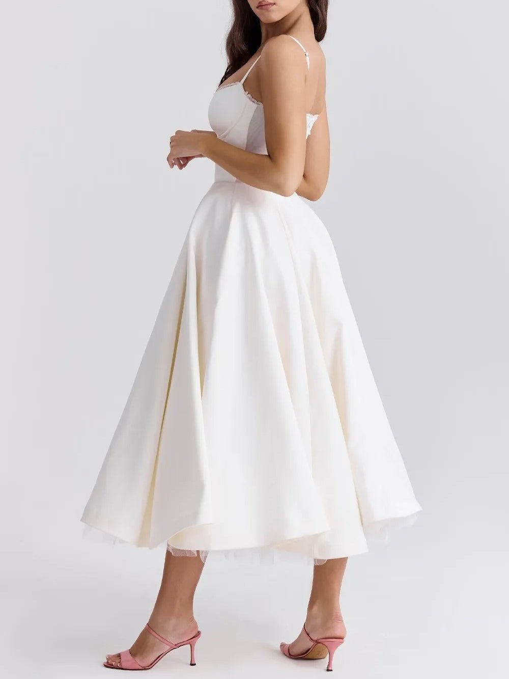 Madeline Backless Midi Dress White / S Madeline Backless Midi Dress White / S
