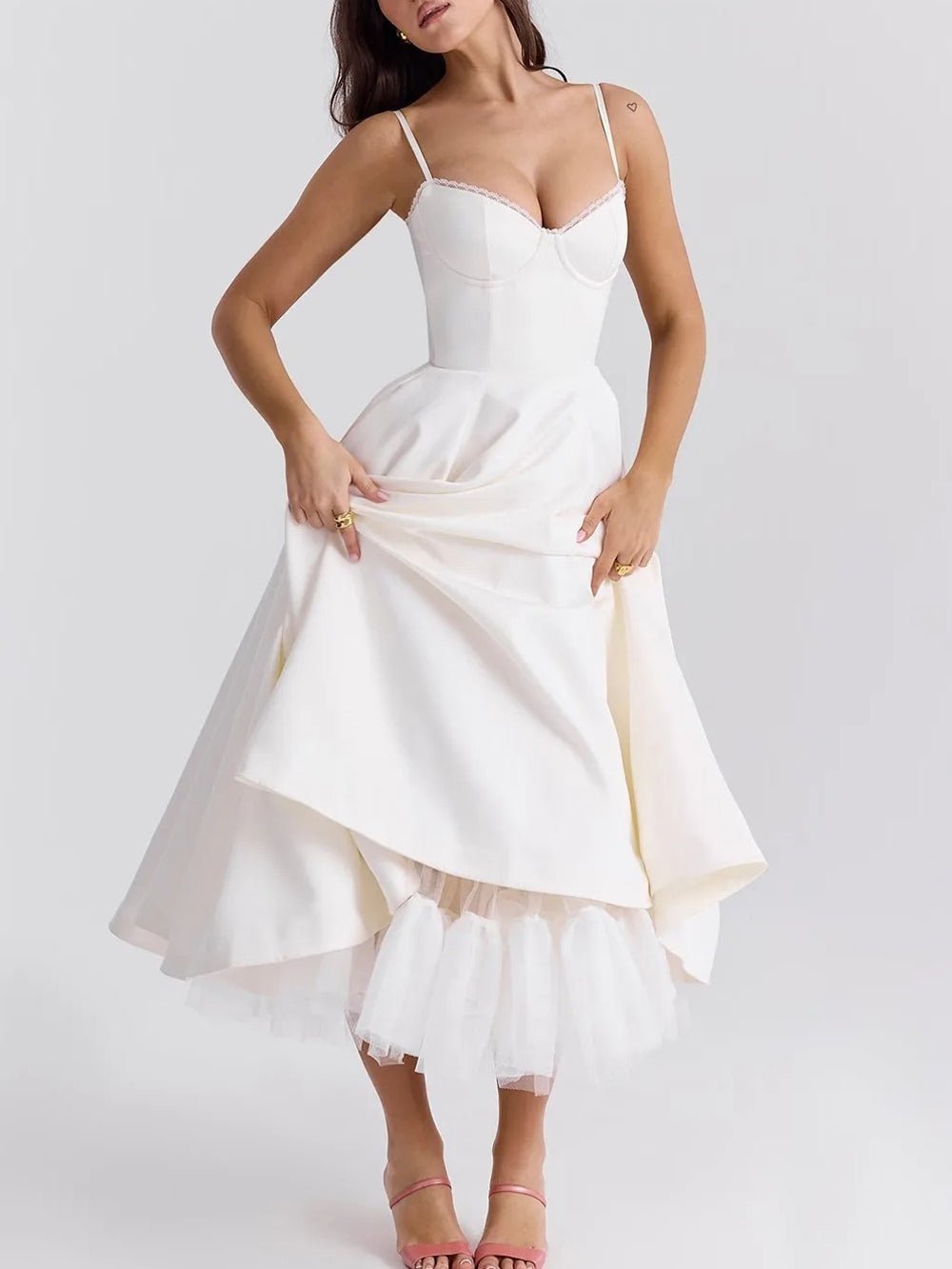 Madeline Backless Midi Dress White / S Madeline Backless Midi Dress White / S