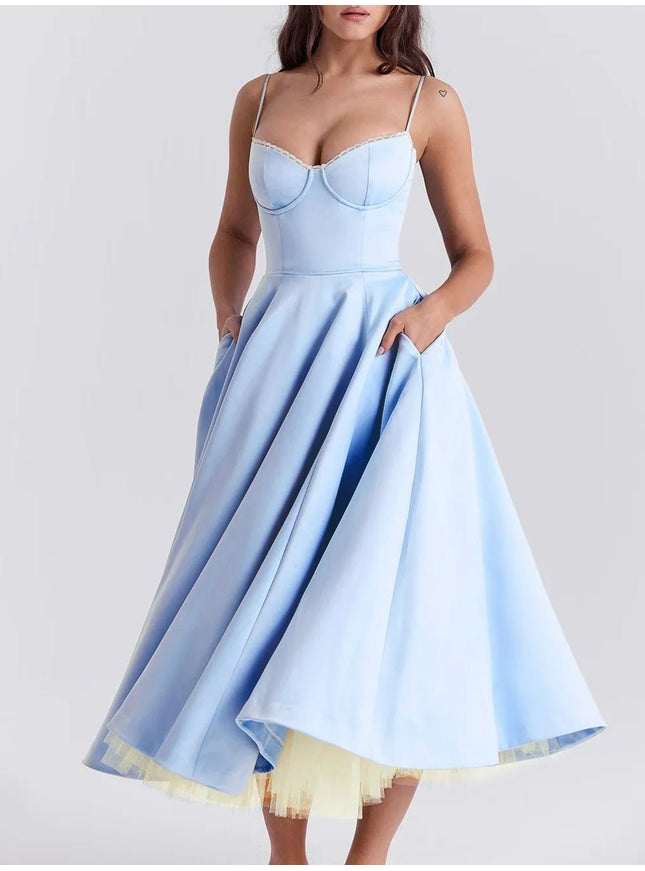 Madeline Backless Midi Dress - Fashion Pov