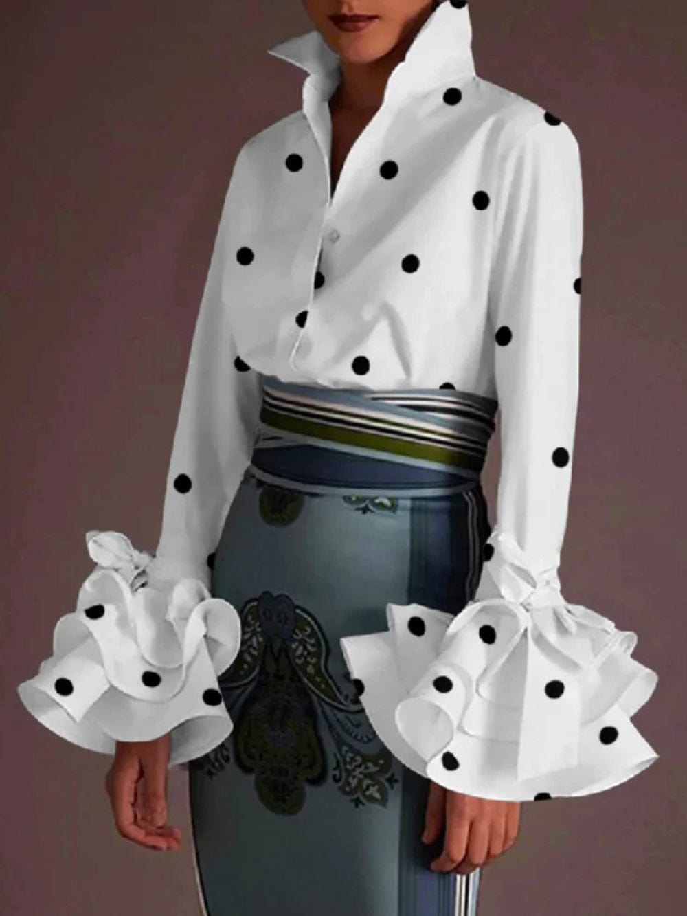 Madeline Flared Sleeves Shirt - Fashion Pov