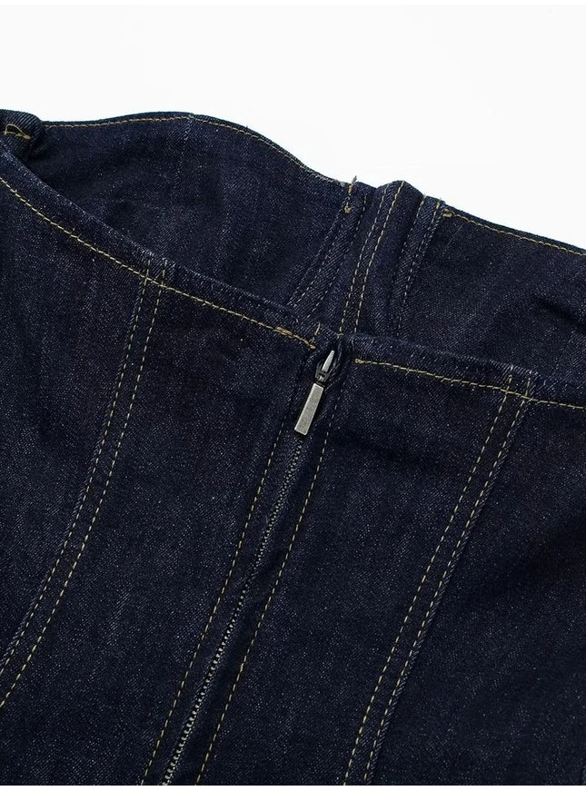 Maeve Denim Midi Dress - Fashion Pov