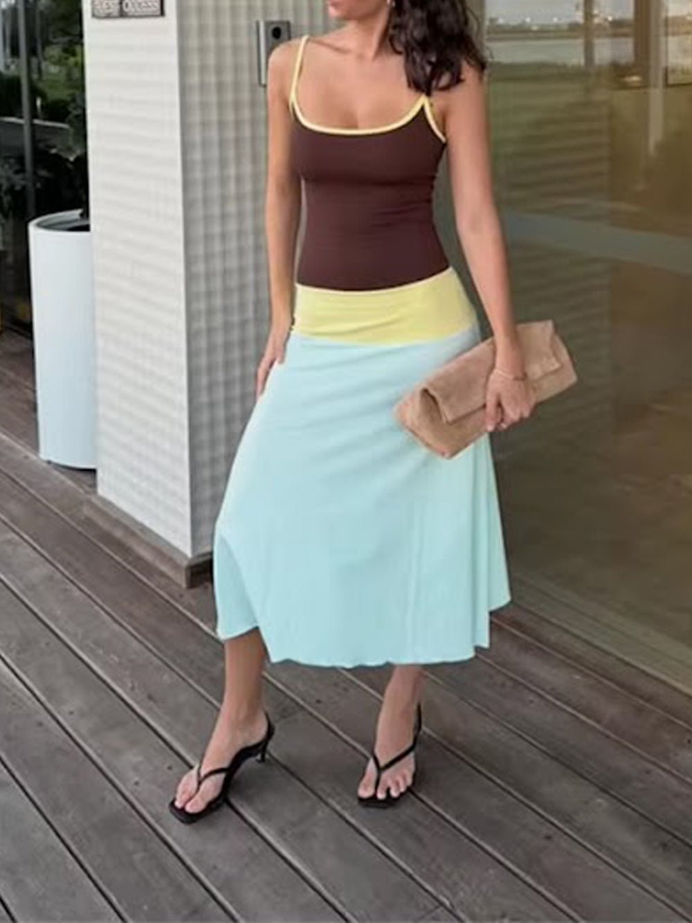Maren Colorblock Skirt Set - Fashion Pov