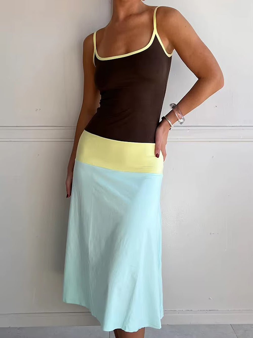 Maren Colorblock Skirt Set - Fashion Pov