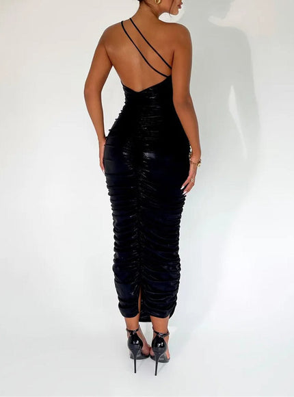 Margaret Backless One Shoulder Maxi Dress - Fashion Pov