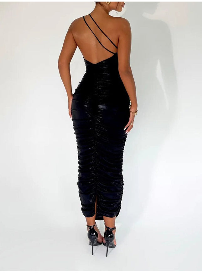 Margaret Backless One Shoulder Maxi Dress - Fashion Pov