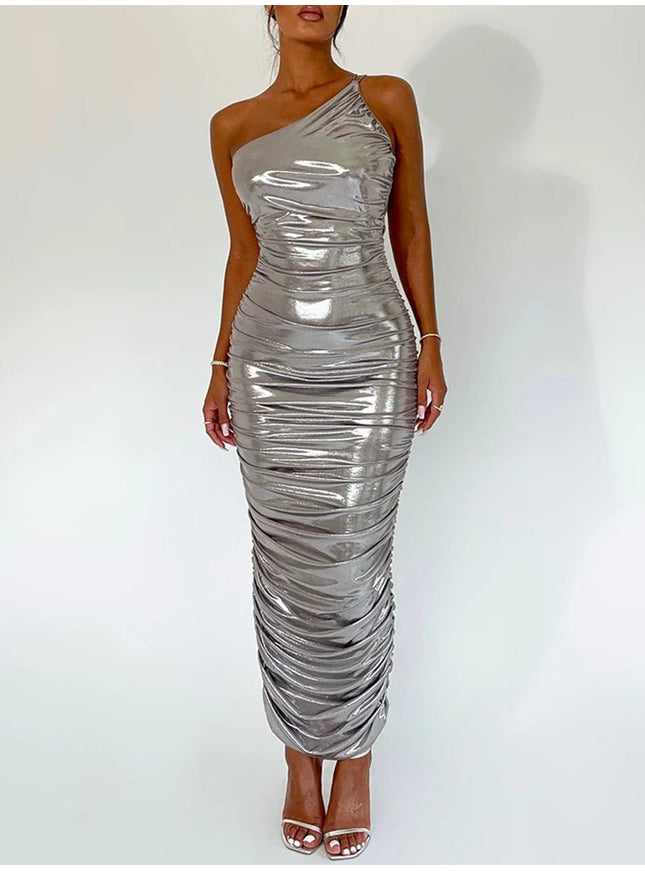 Margaret Backless One Shoulder Maxi Dress - Fashion Pov