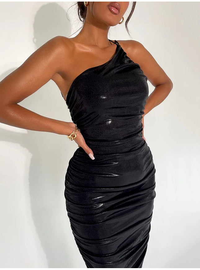 Margaret Backless One Shoulder Maxi Dress - Fashion Pov
