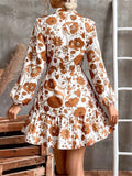 Margaret Ruffle Hem Floral Mini Dress - Fashion Pov