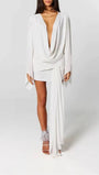 Margot Draped Open Back Mini Dress - Fashion Pov