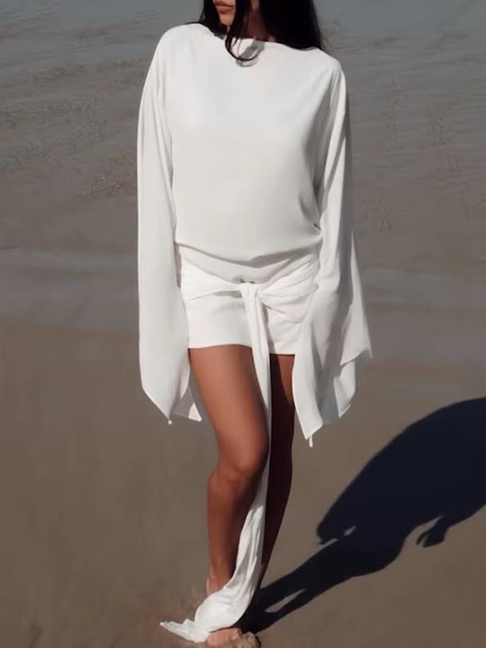 Margot Draped Open Back Mini Dress - Fashion Pov