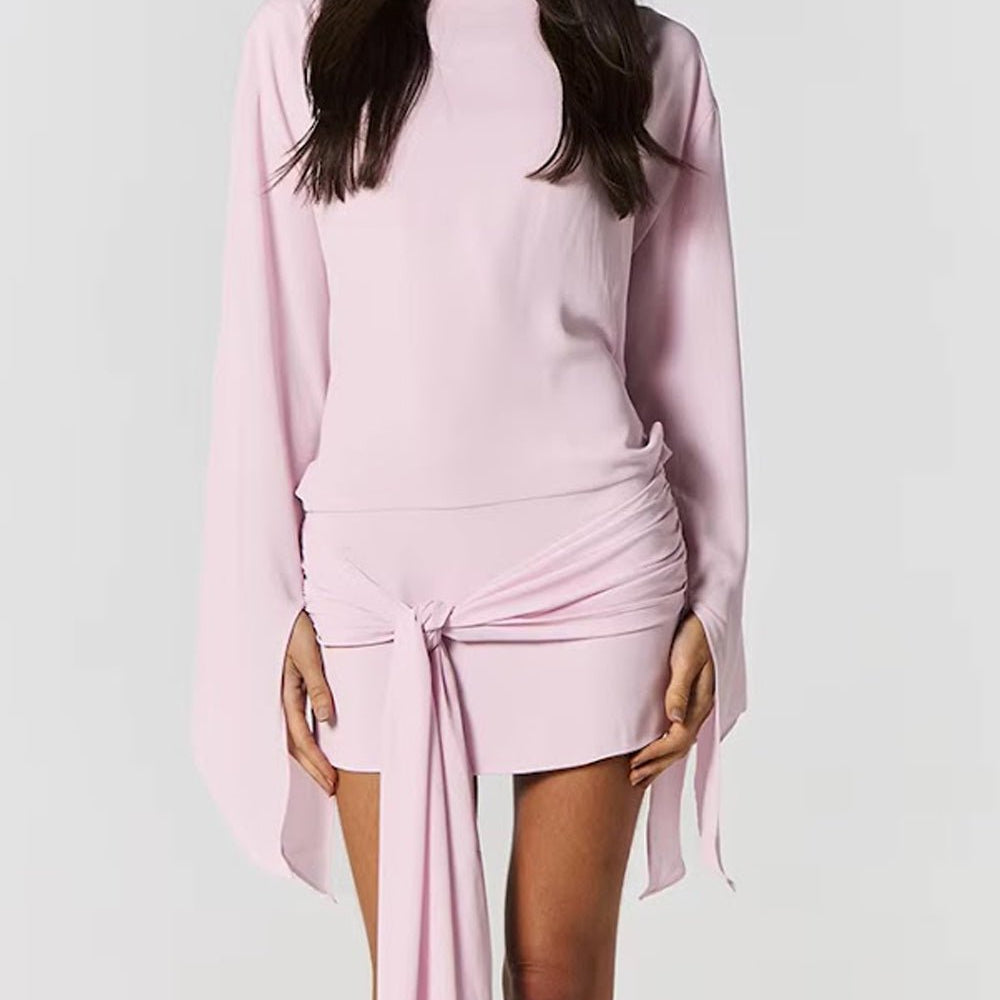 Margot Draped Open Back Mini Dress - Fashion Pov