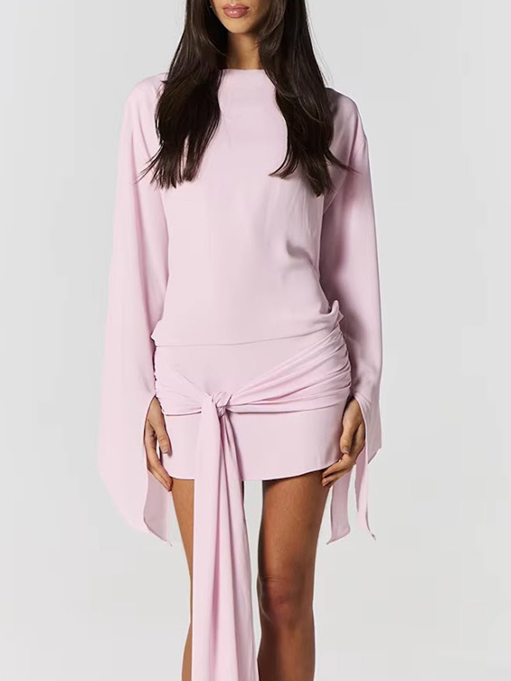 Margot Draped Open Back Mini Dress - Fashion Pov