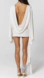 Margot Draped Open Back Mini Dress - Fashion Pov