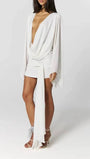 Margot Draped Open Back Mini Dress - Fashion Pov