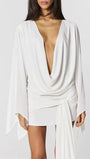 Margot Draped Open Back Mini Dress - Fashion Pov