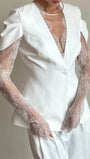 Margot Lace Blazer Pants Set - Fashion Pov