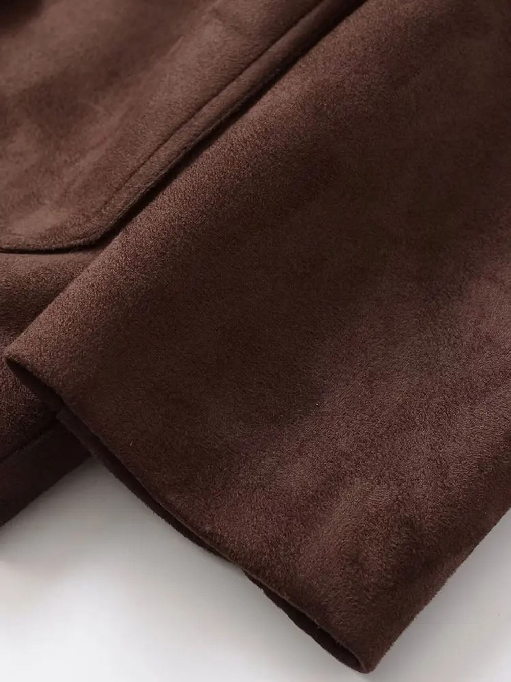 Marina Belted Faux Suede Jacket - Fashion Pov
