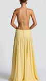 Marina Deep V Buckle Maxi Dress - Fashion Pov