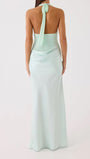 Marina Plunge Halter Maxi Dress - Fashion Pov
