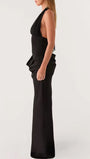 Marina Plunge Halter Maxi Dress - Fashion Pov
