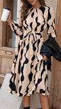 Mary Long Sleeve Midi Dress - Fashion Pov