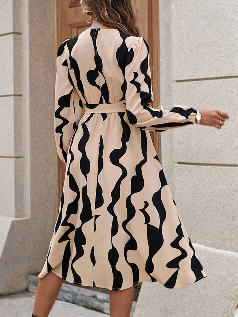 Mary Long Sleeve Midi Dress - Fashion Pov