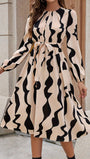 Mary Long Sleeve Midi Dress - Fashion Pov