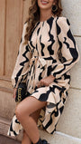 Mary Long Sleeve Midi Dress - Fashion Pov
