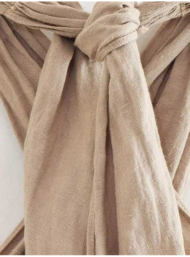 Mia Bow Backless Halter Tank Top - Fashion Pov