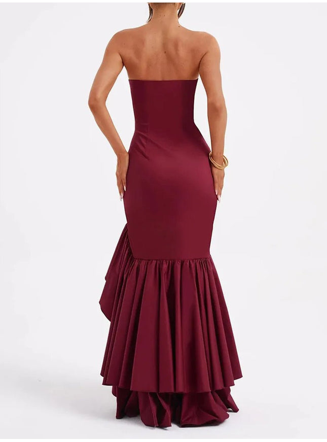 Michelle Off Shoulder Backless Bodycon Maxi Dress - Fashion Pov