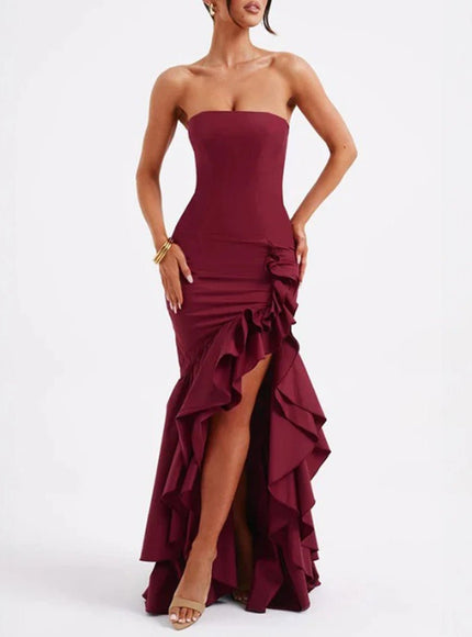 Michelle Off Shoulder Backless Bodycon Maxi Dress - Fashion Pov