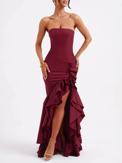 Michelle Off Shoulder Backless Bodycon Maxi Dress - Fashion Pov