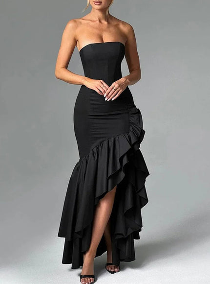 Michelle Off Shoulder Backless Bodycon Maxi Dress - Fashion Pov