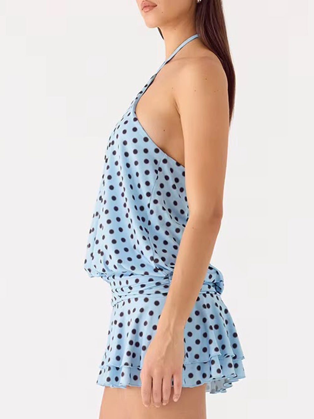 Mila Halter Polka Dot Shorts Set - Fashion Pov