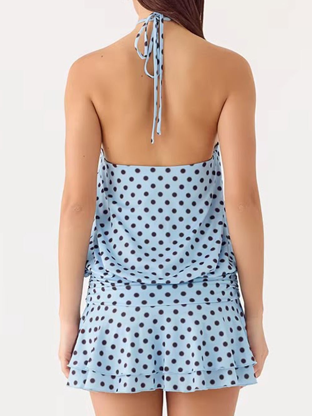 Mila Halter Polka Dot Shorts Set - Fashion Pov