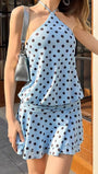 Mila Halter Polka Dot Shorts Set - Fashion Pov