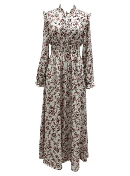 Millie Floral Long Sleeve Midi Dress - Fashion Pov
