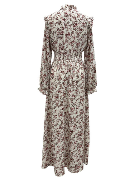 Millie Floral Long Sleeve Midi Dress - Fashion Pov