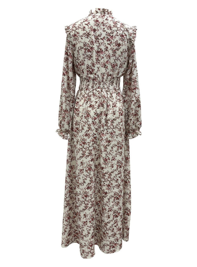 Millie Floral Long Sleeve Midi Dress - Fashion Pov