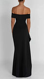 Millie Off Shoulder Ruffled Split Maxi Dress - Fashion Pov