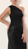 Mirabelle Satin One - Shoulder Gown - Fashion Pov