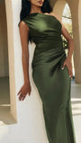 Mirabelle Satin One - Shoulder Gown - Fashion Pov