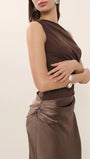 Mirabelle Satin One - Shoulder Gown - Fashion Pov