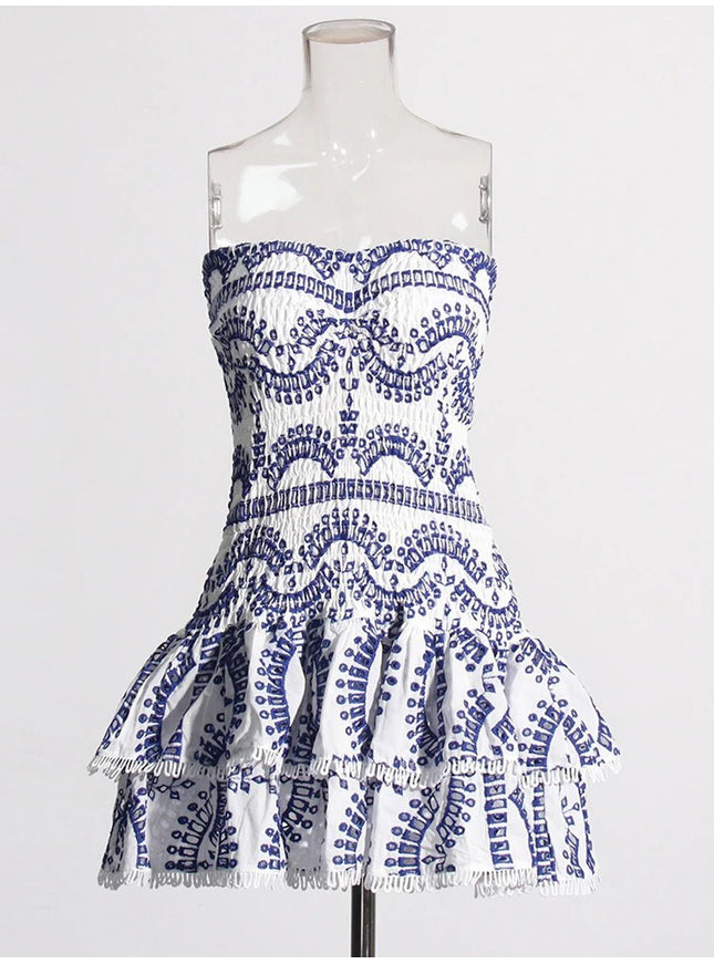 Molly Hollow Out Strapless Mini Dress - Fashion Pov
