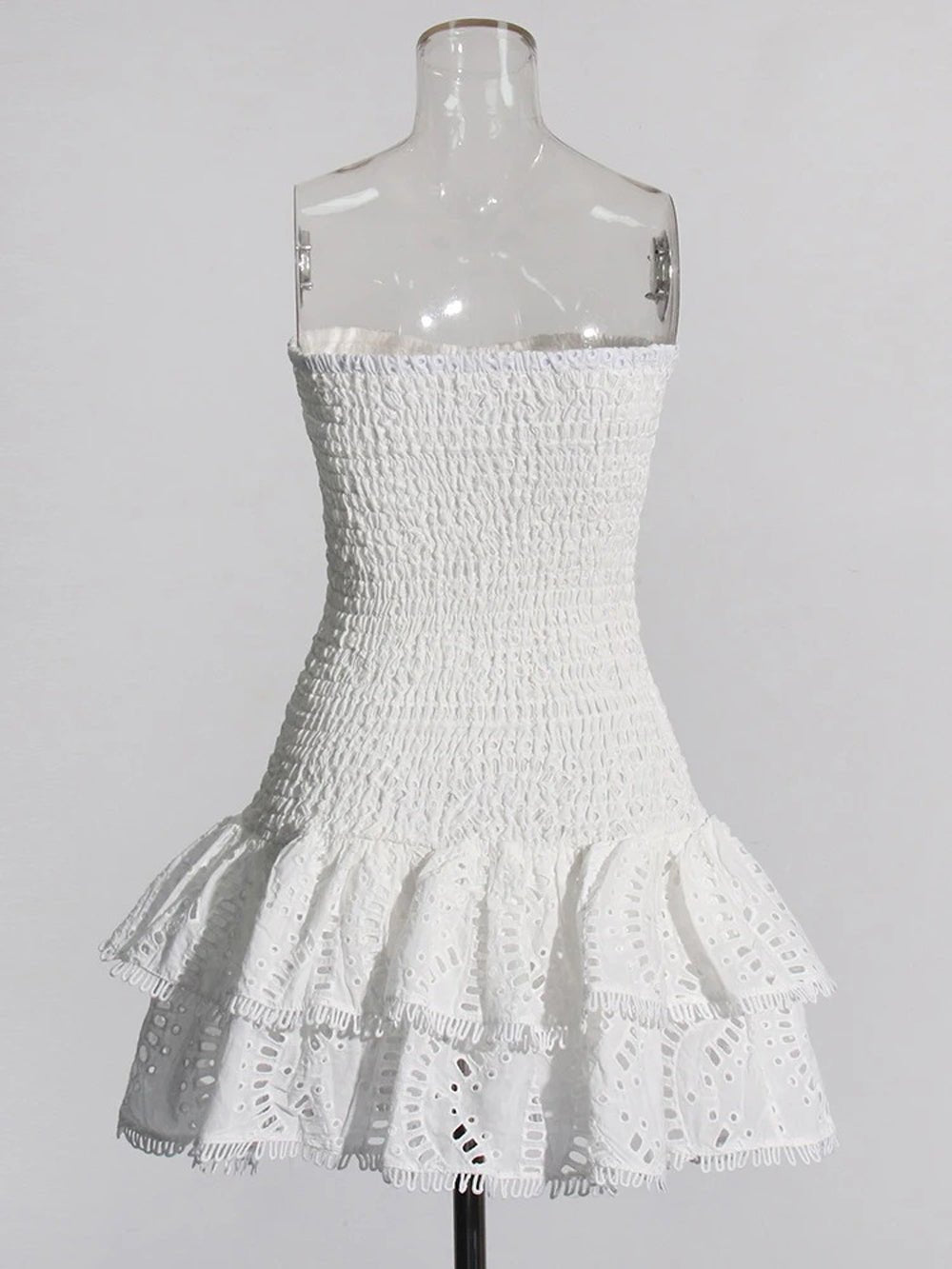 Molly Hollow Out Strapless Mini Dress - Fashion Pov