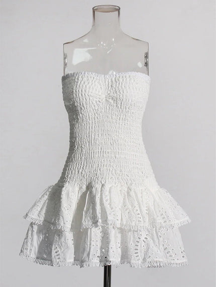 Molly Hollow Out Strapless Mini Dress - Fashion Pov