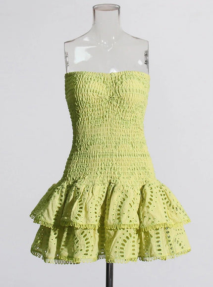Molly Hollow Out Strapless Mini Dress - Fashion Pov