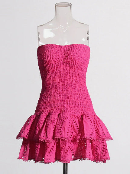 Molly Hollow Out Strapless Mini Dress - Fashion Pov