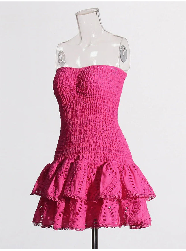 Molly Hollow Out Strapless Mini Dress - Fashion Pov