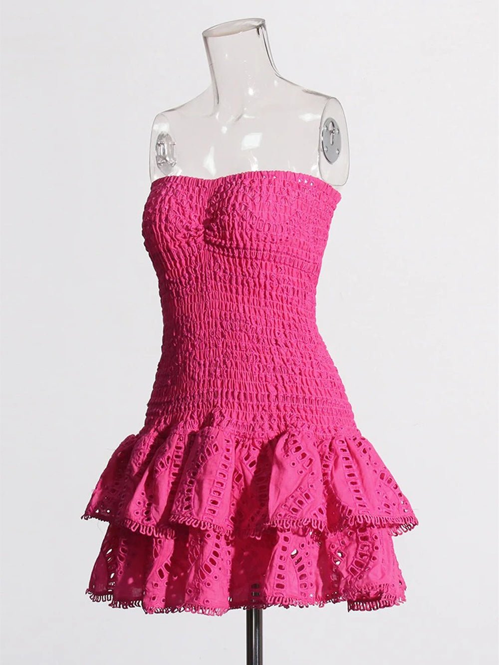 Molly Hollow Out Strapless Mini Dress - Fashion Pov